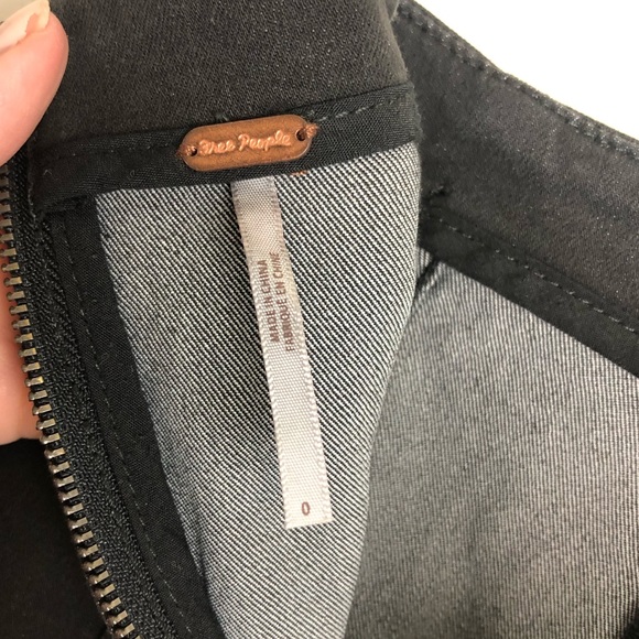 FREE PEOPLE Black Denim Mini Skirt - Picture 3 of 7